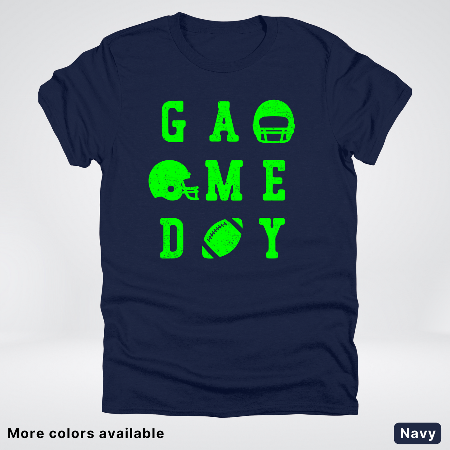 Game Day Football 3 x 3 - Green Design - T-Shirt