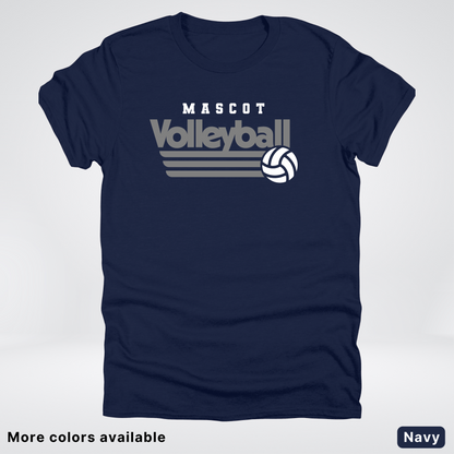 Custom Mascot - Gray - Volleyball Design 49 - T-Shirt