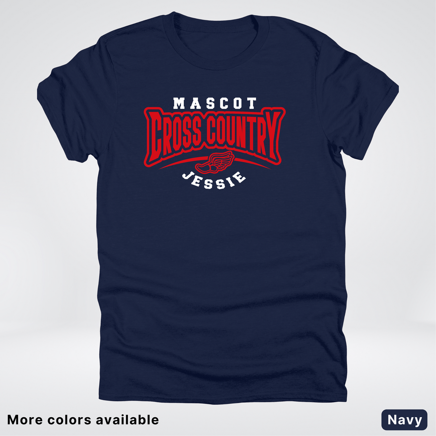 Custom Mascot & Name – Red Design – Cross Country 07 - T-Shirt