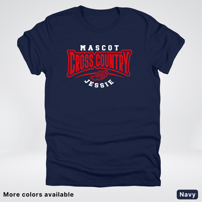 Custom Mascot & Name – Red Design – Cross Country 07 - T-Shirt