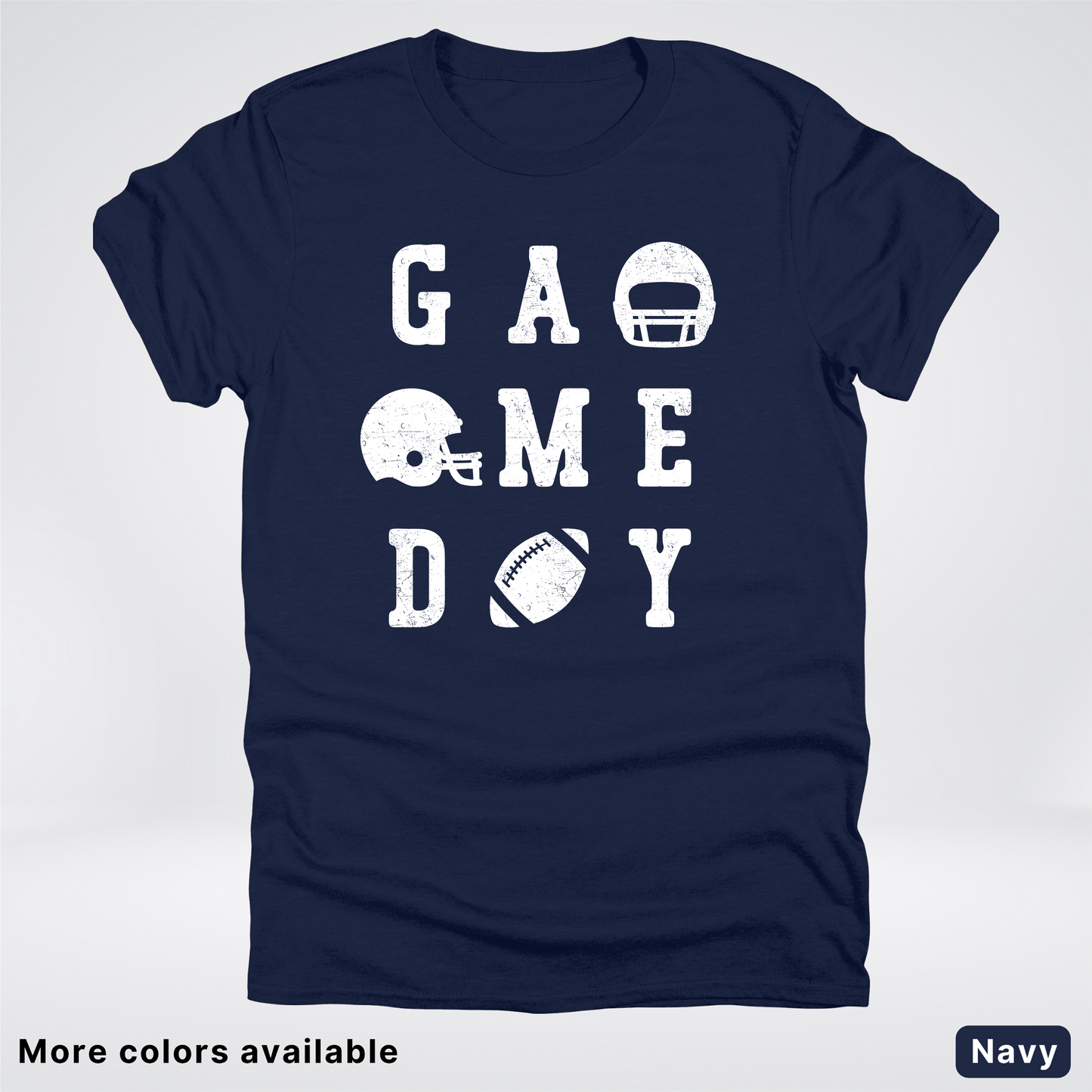 Game Day Football 3 x 3  – White Design  – T-Shirt