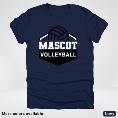 Custom Mascot - Black - Volleyball Design 62 - T-Shirt
