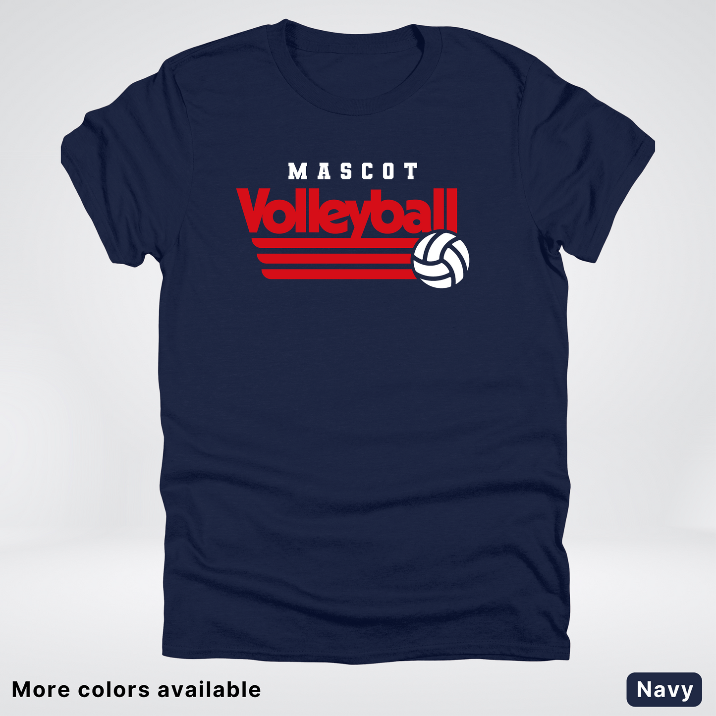 Custom Mascot - Red - Volleyball Design 53 - T-Shirt
