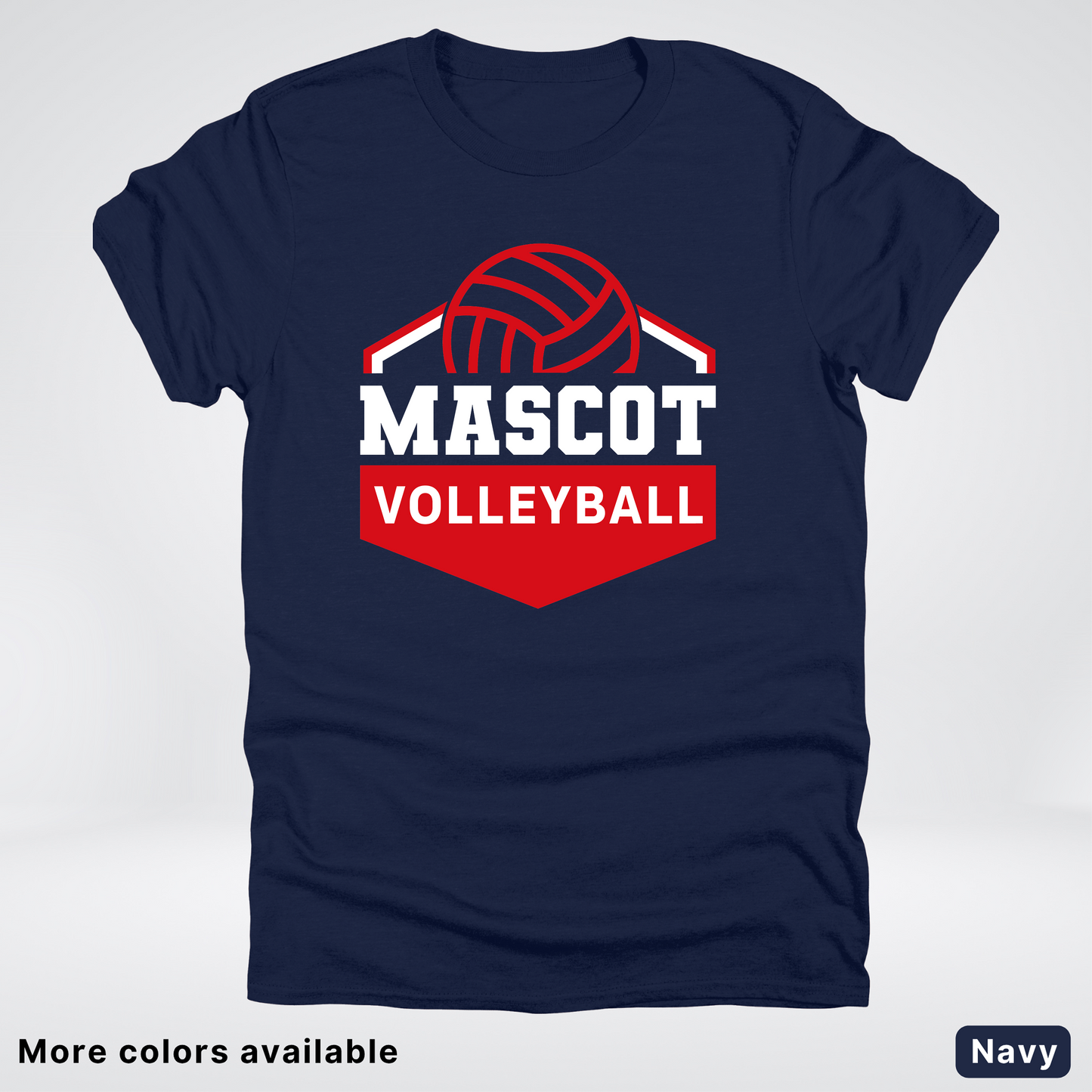 Custom Mascot - Red - Volleyball Design 65 - T-Shirt