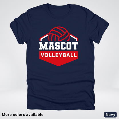 Custom Mascot - Red - Volleyball Design 65 - T-Shirt
