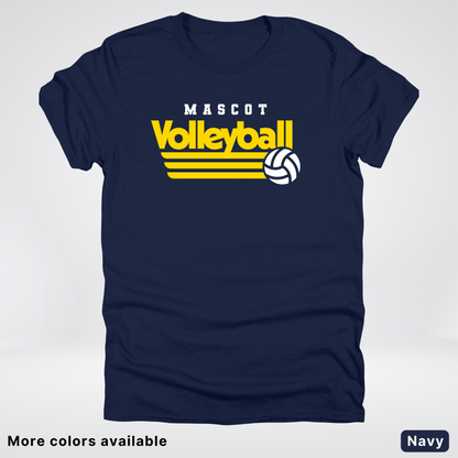 Custom Mascot - Gold - Volleyball Design 52 - T-Shirt