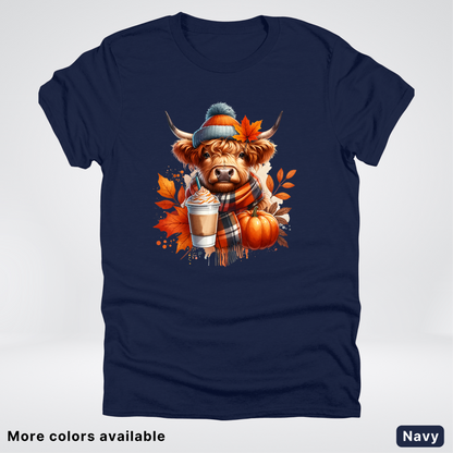 Fall Cow Cold Brew Coffee Pumpkin - T-Shirt