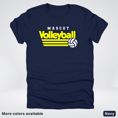 Custom Mascot - Yellow - Volleyball Design 54 - T-Shirt