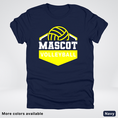 Custom Mascot - Yellow - Volleyball Design 66 - T-Shirt