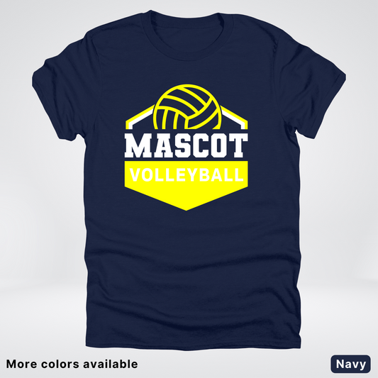 Custom Mascot - Yellow - Volleyball Design 66 - T-Shirt