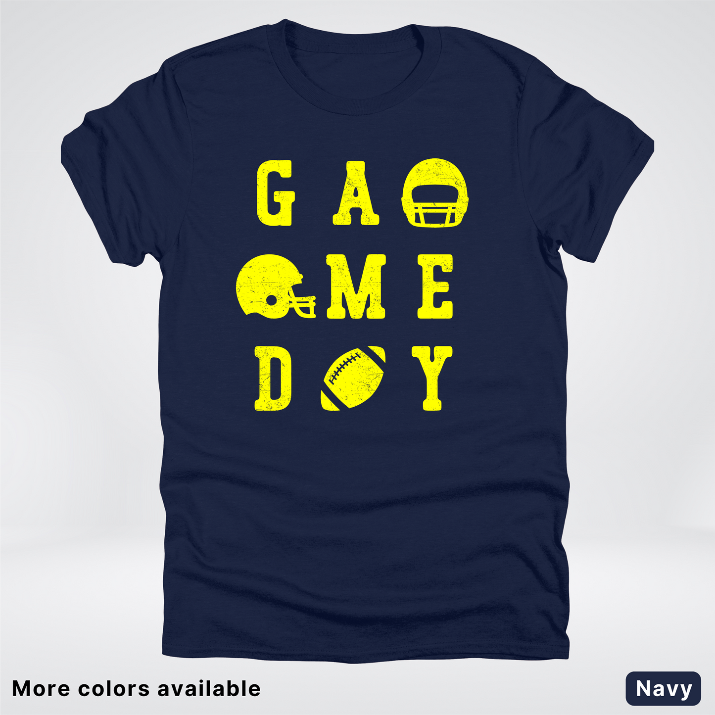 Game Day Football 3 x 3 - Yellow Design - T-Shirt