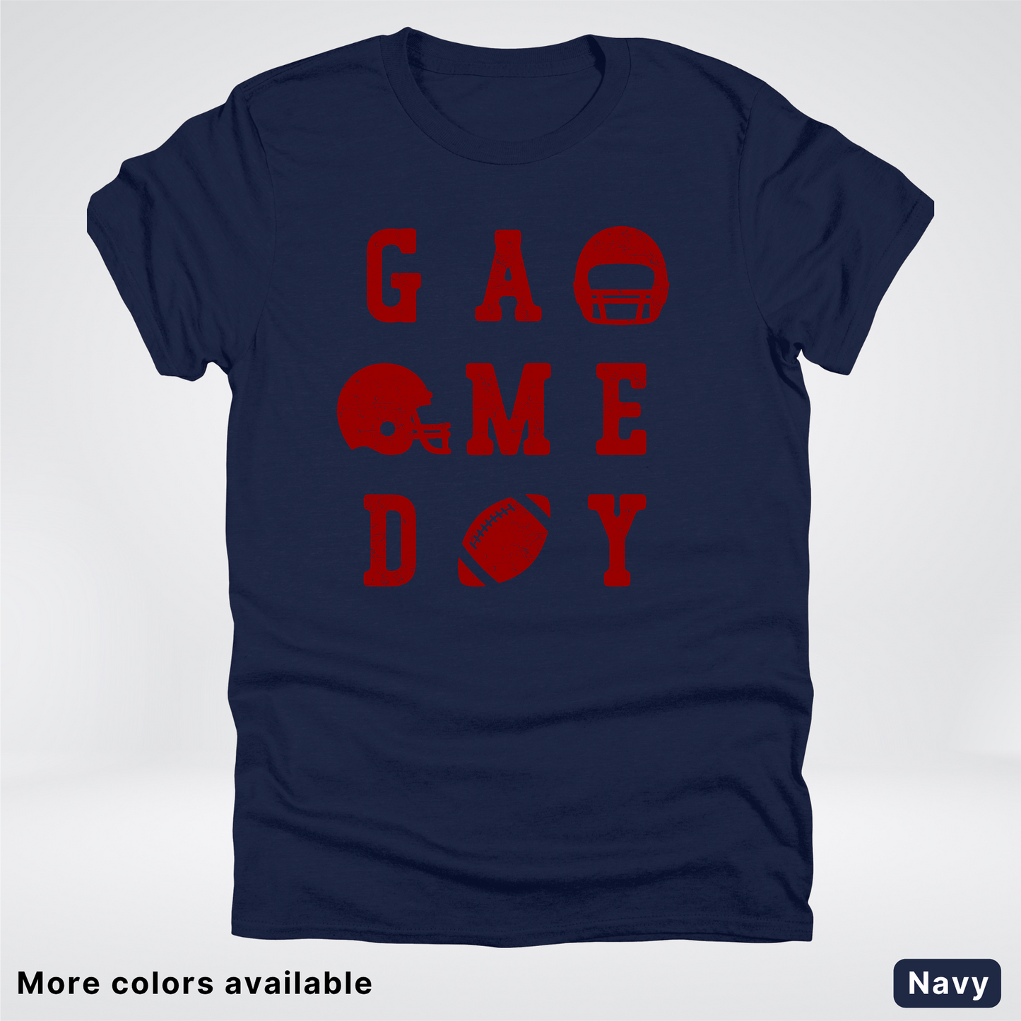 Game Day Football 3 x 3 – Maroon Design – T-Shirt
