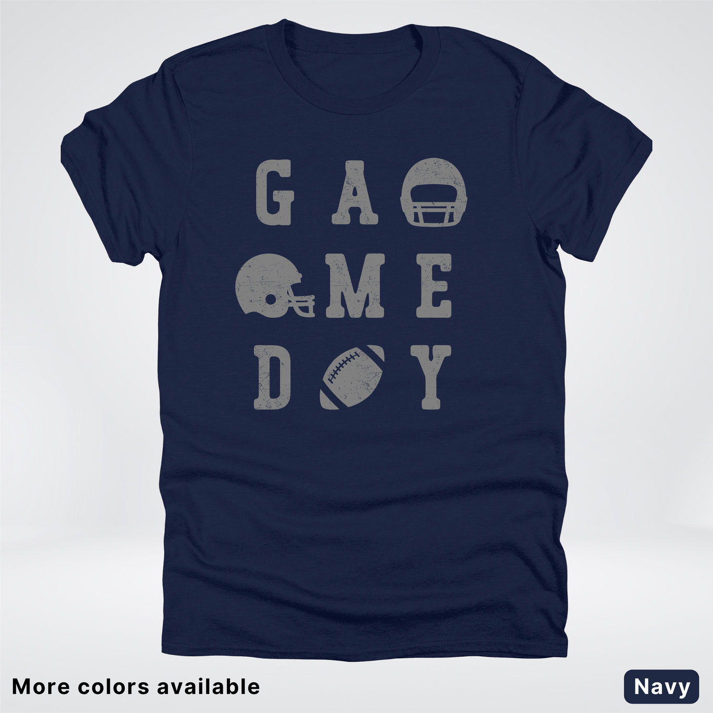 Game Day Football 3 x 3 - Gray Design  - T-Shirt