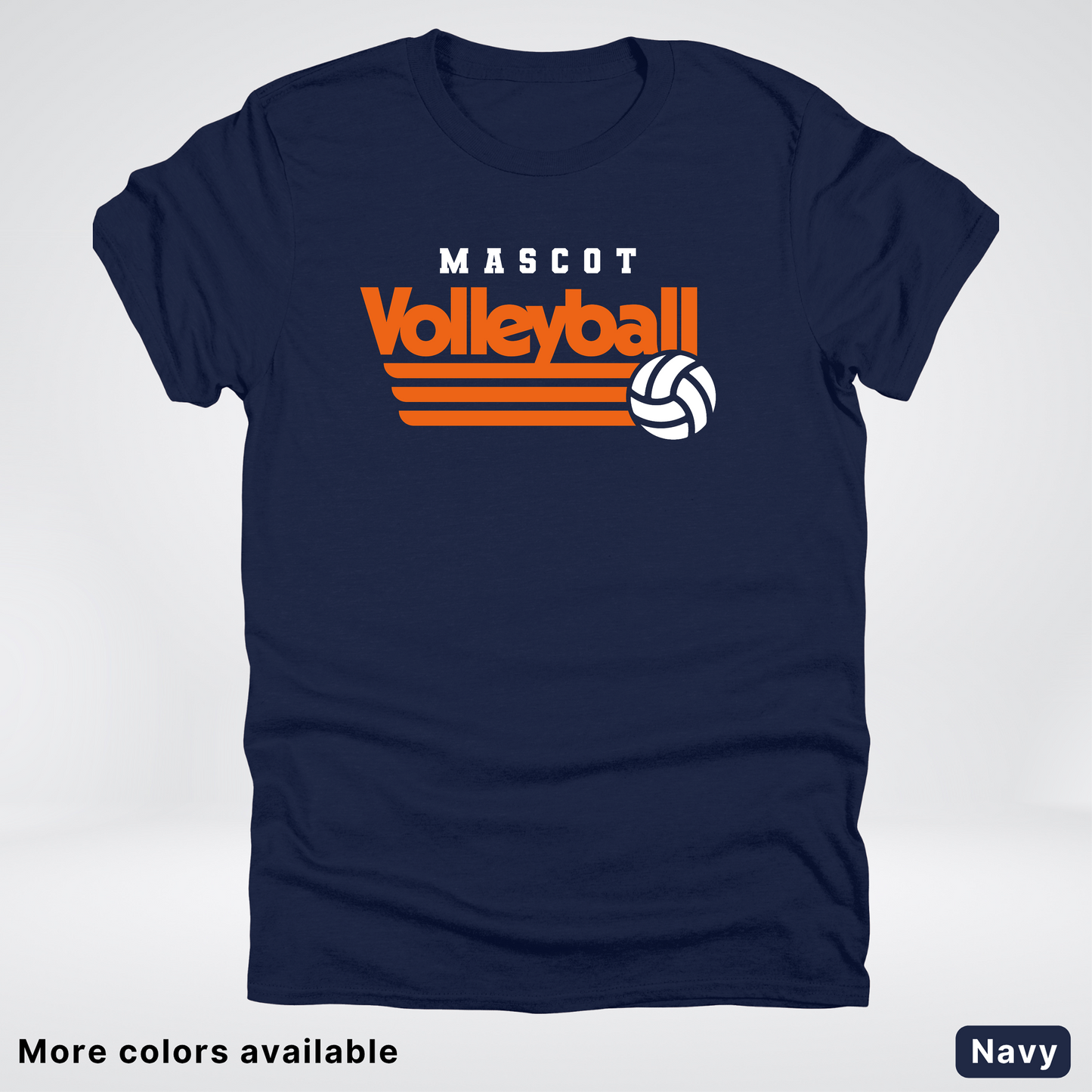 Custom Mascot - Orange - Volleyball Design 59 - T-Shirt