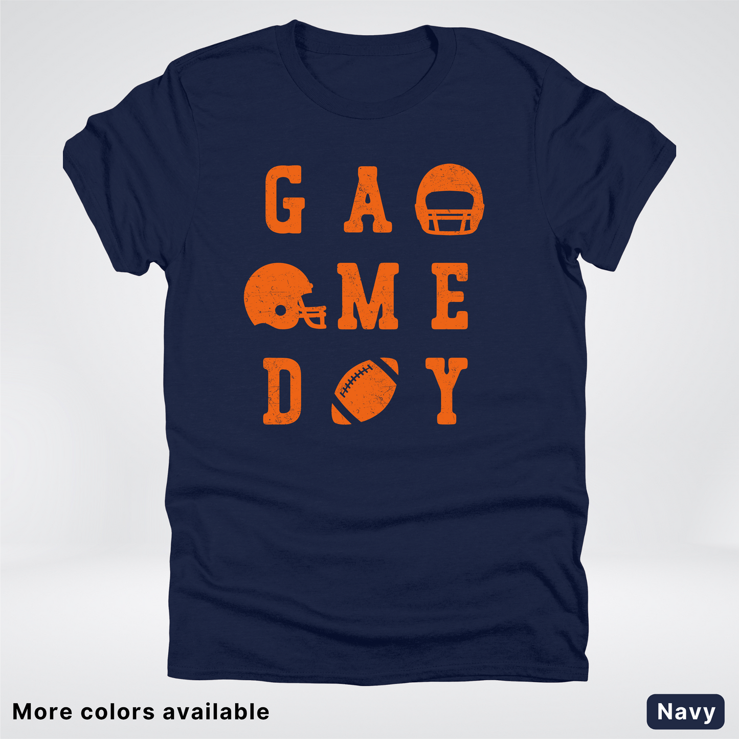Game Day Football 3 x 3 – Orange Design  – T-Shirt