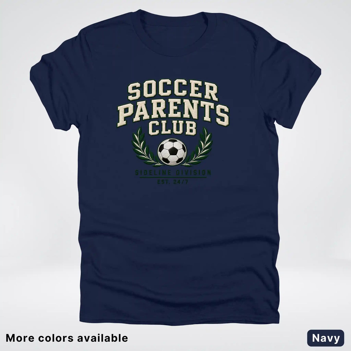 Soccer Parents Club Faux Embroidery Sideline T-Shirt