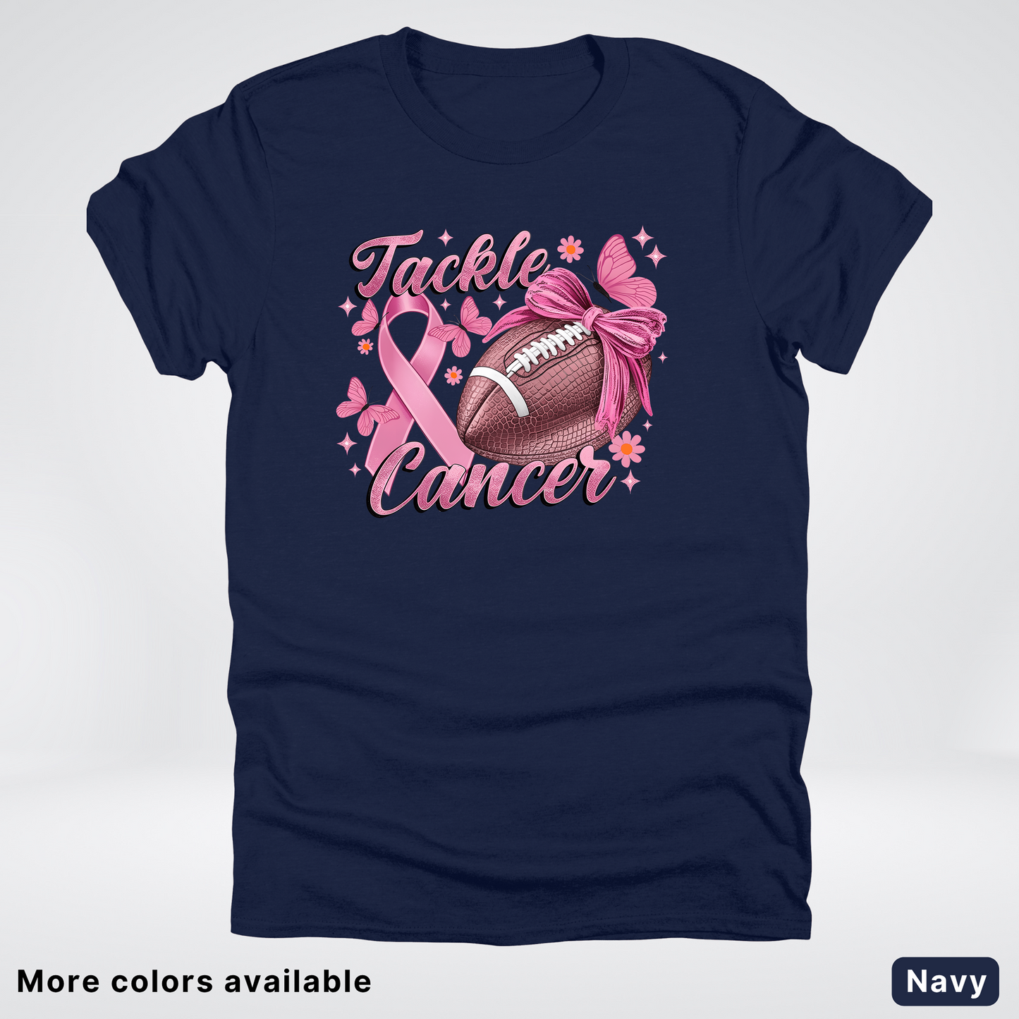 Tackle Cancer Coquette 02 Football T-Shirt