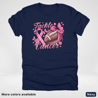 Tackle Cancer Coquette 02 Football T-Shirt