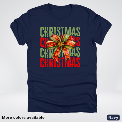 Christmas Star Bow - T-Shirt