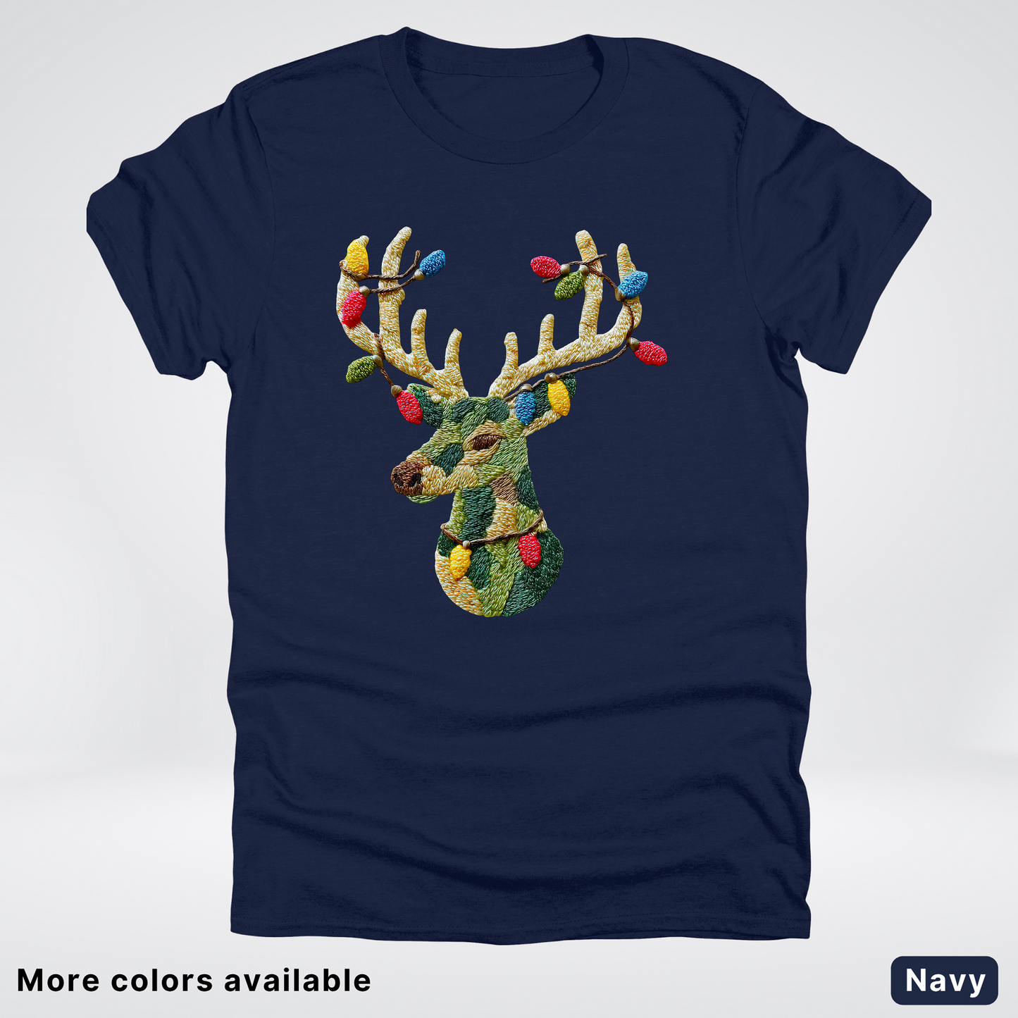 Festive Light-Up Reindeer Hook Yard Faux - T-Shirt