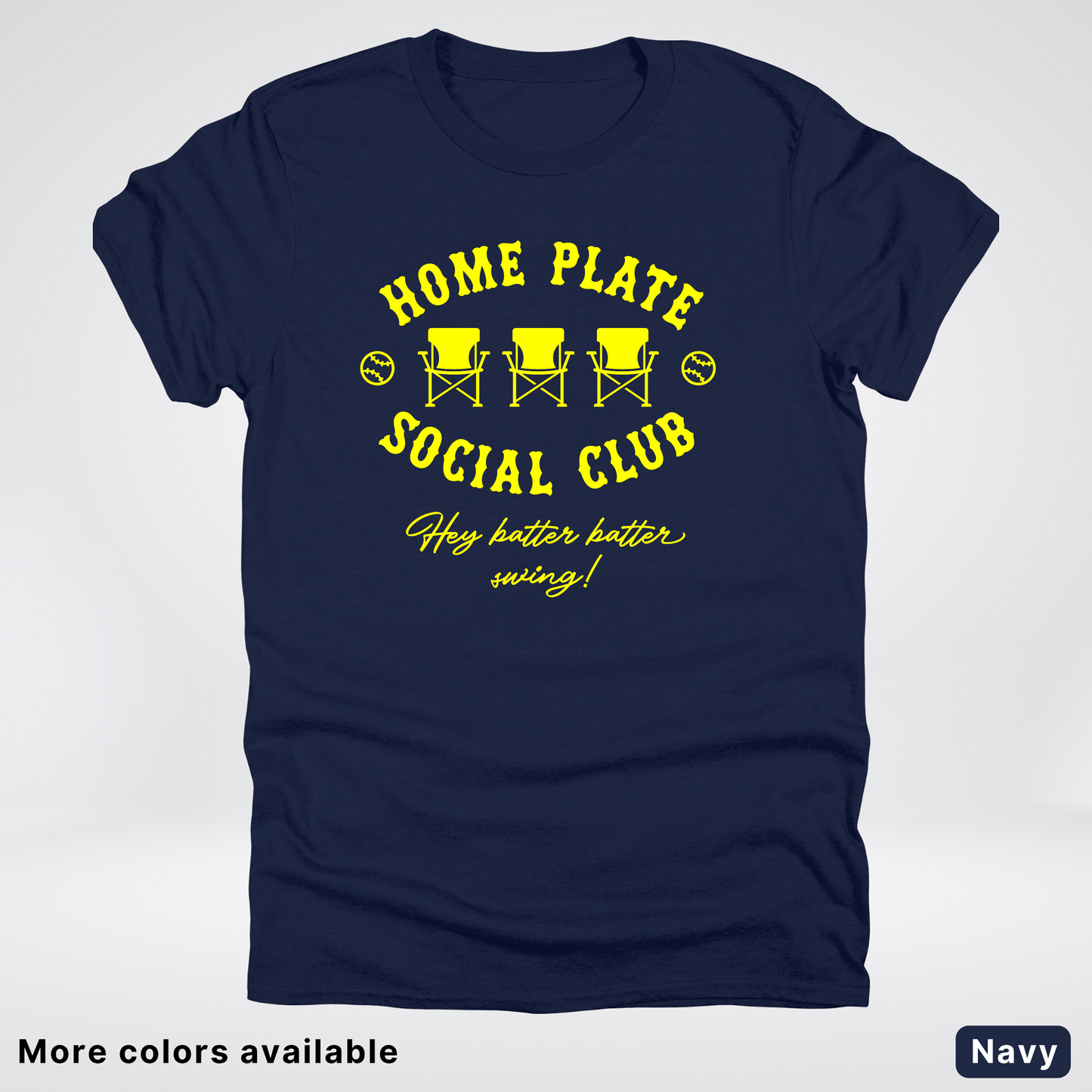 Home Plate Social Club – Yellow Design - T-Shirt
