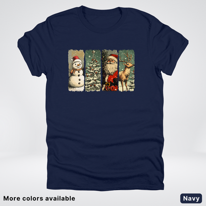 Classic Christmas Strip Art - T-Shirt