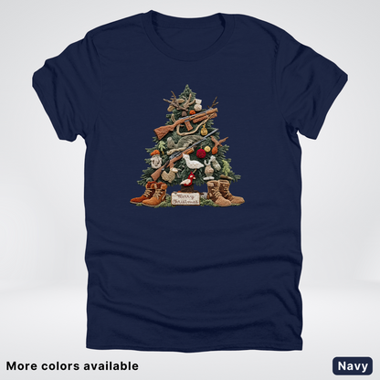 Rustic Holiday Tree & Boots (Hook Yard Faux) - T-Shirt