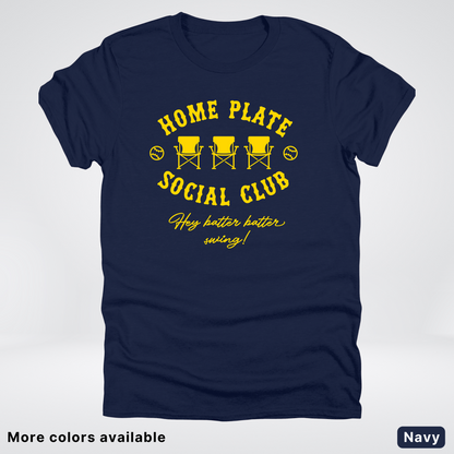 Home Plate Social Club – Gold Design - T-Shirt