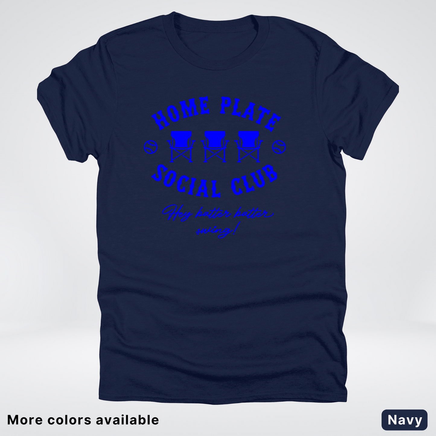 Home Plate Social Club – Blue Design - T-Shirt
