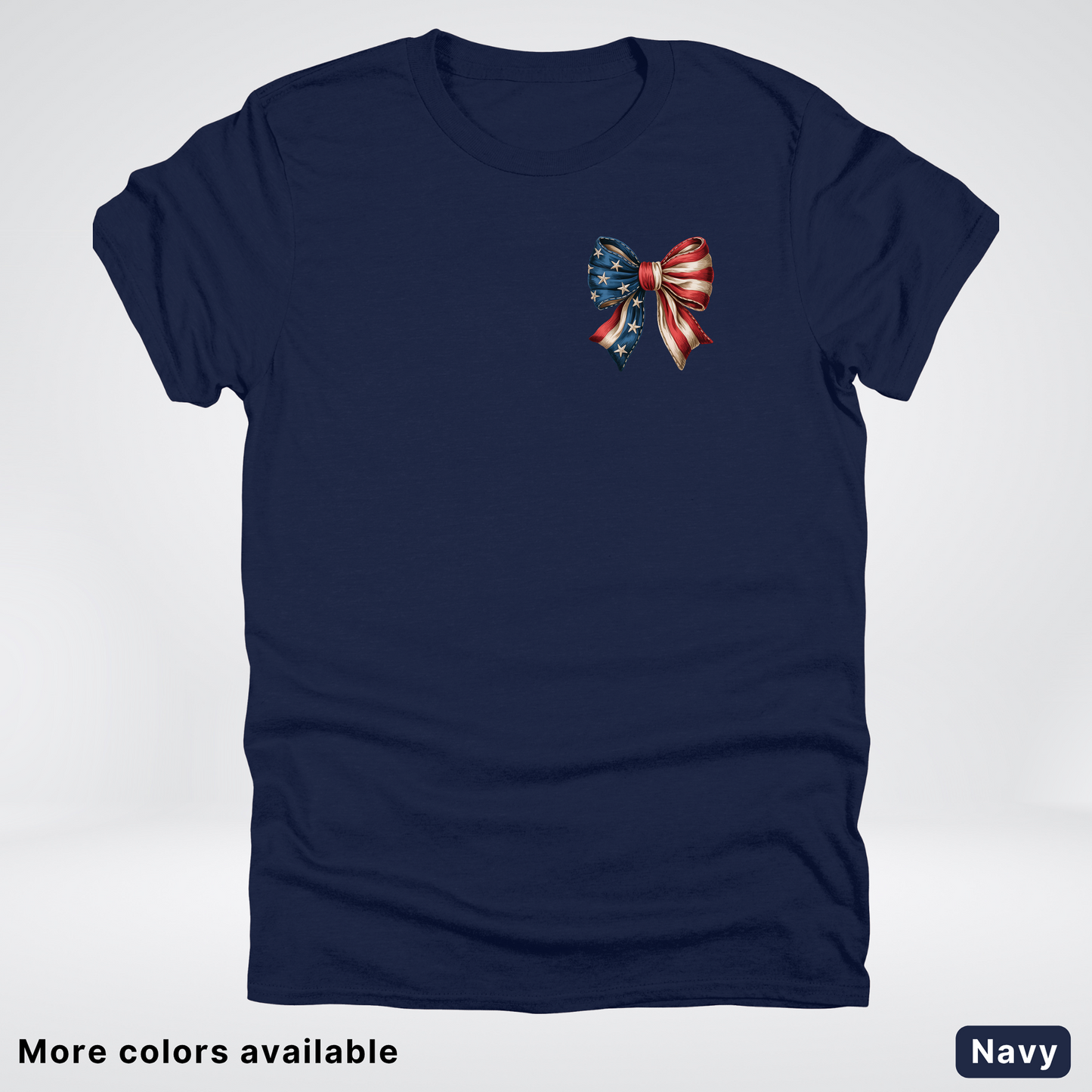USA Flag Coquette Bow - 4th Of July Design 02 T-Shirt