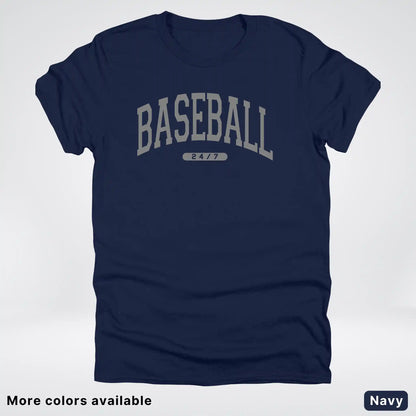 Baseball 24/7 – Gray Design - T-Shirt