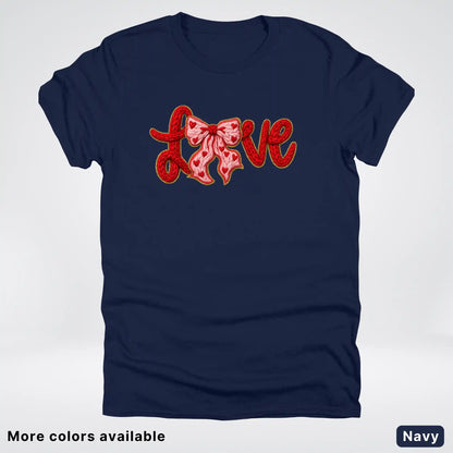 Love Bow Hook Yard Faux - T-Shirt