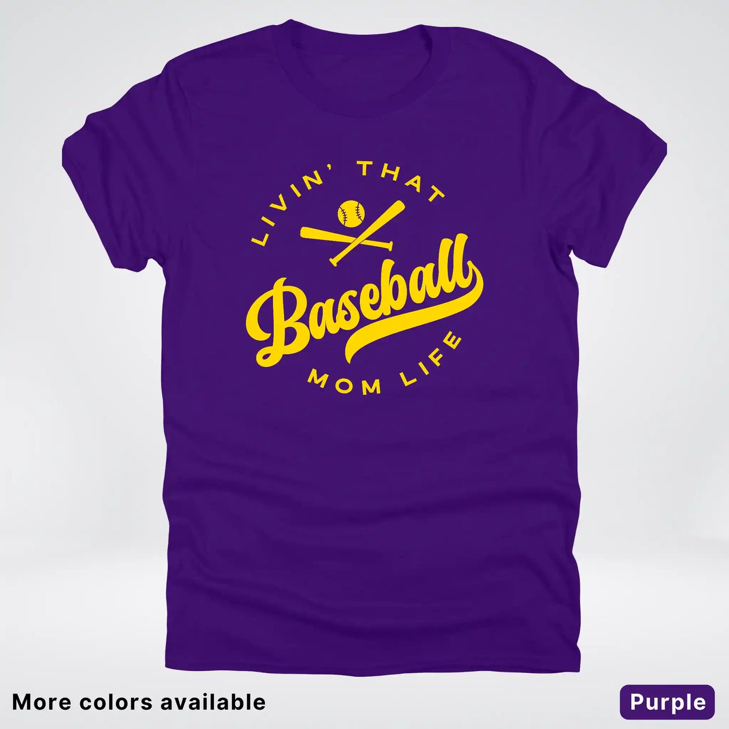 Livin' That Baseball Mom Life - Gold Design - T-Shirt