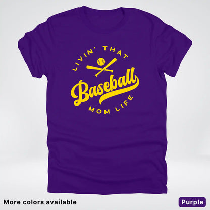 Livin' That Baseball Mom Life - Gold Design - T-Shirt