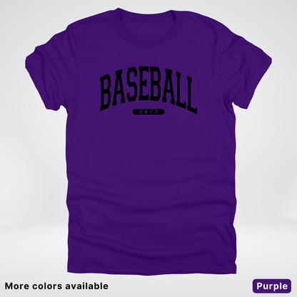 BASEBALL 24/7 Black Design T-Shirt