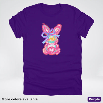 Coquette Easter Bunny – Pastel Bow Bunny Spring Graphic - T-Shirt