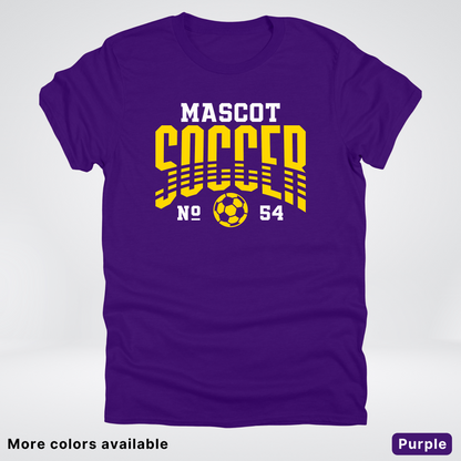Custom Mascot & Number – Gold Design 04 - Soccer T-Shirt