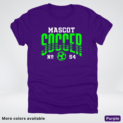 Custom Mascot & Number – Green Design 08 - Soccer T-Shirt