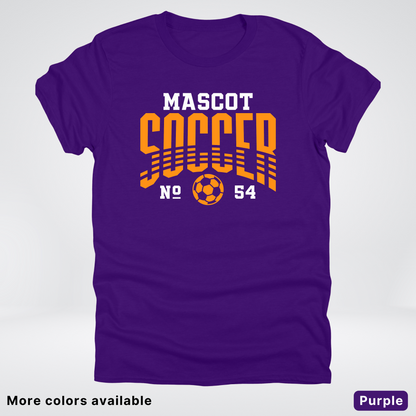 Custom Mascot & Number – Orange Design 07 - Soccer T-Shirt
