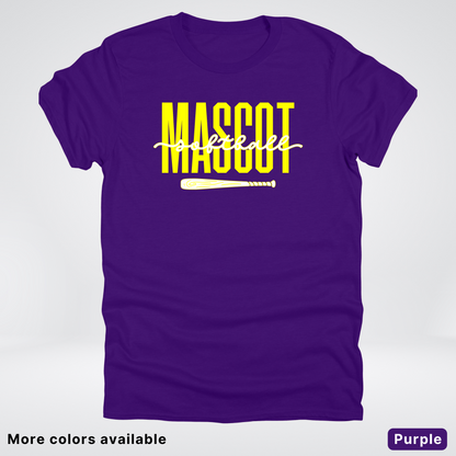 Custom Mascot – Yellow - Softball Design 32 T-Shirt