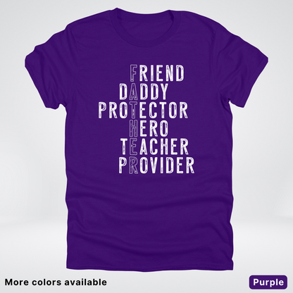 Father Crossword - White Design – Father’s Day T-Shirt