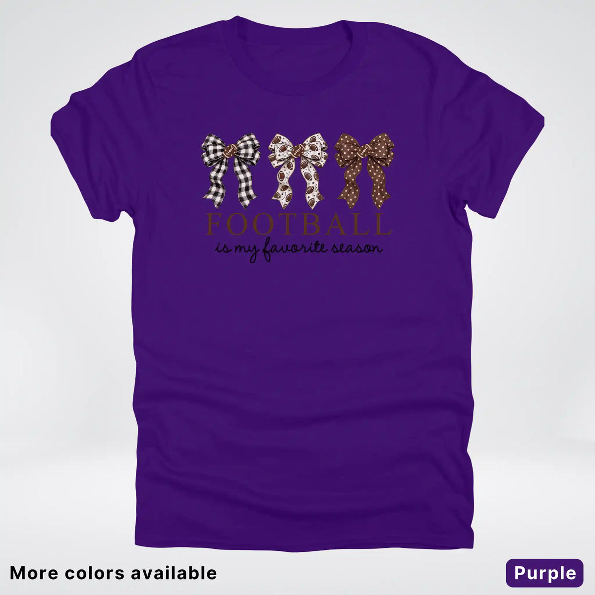 Football Is My Favorite Season – Game Day Bow T-Shirt