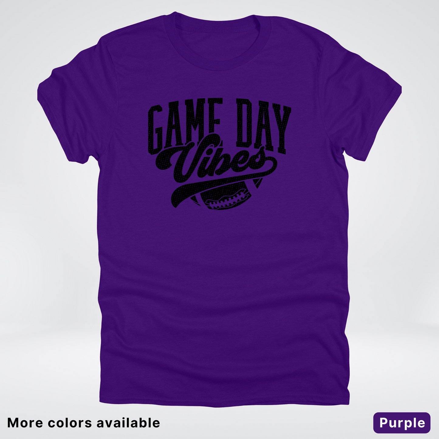 Game Day Vibes - Black Design 2 - Football T-Shirt