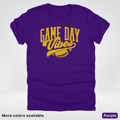 Game Day Vibes - Gold Design - Football T-Shirt