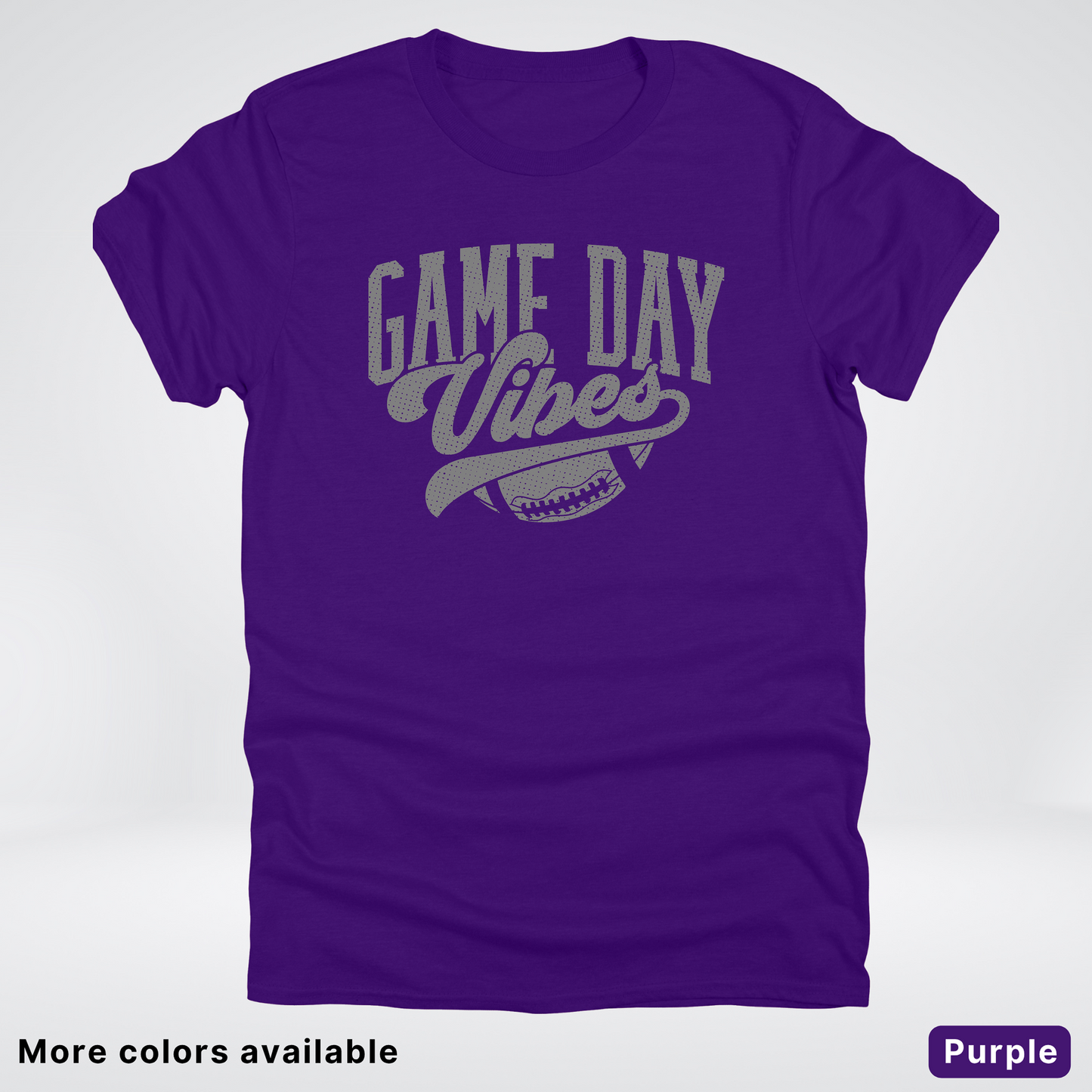 Game Day Vibes - Gray Design - Football T-Shirt