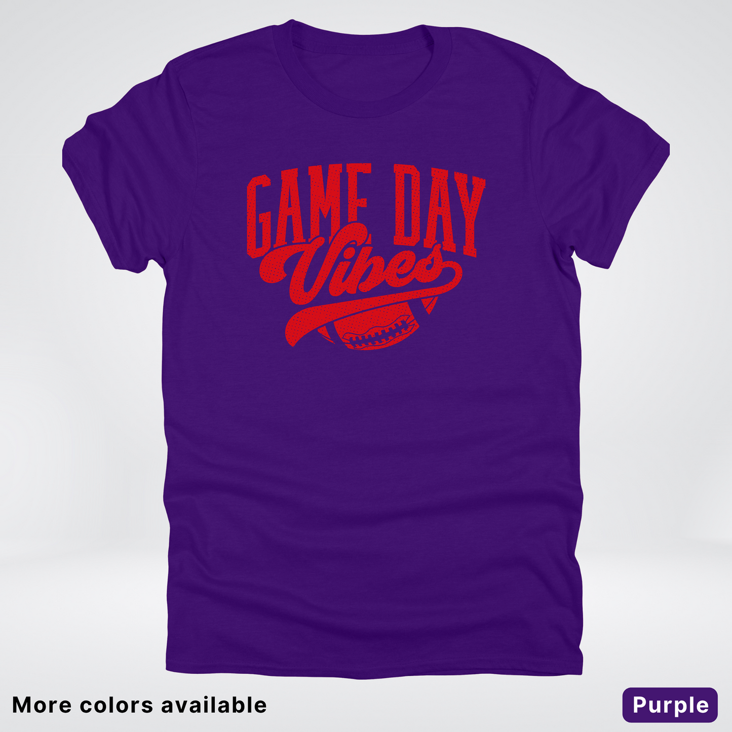 Game Day Vibes - Red Design - Football T-Shirt