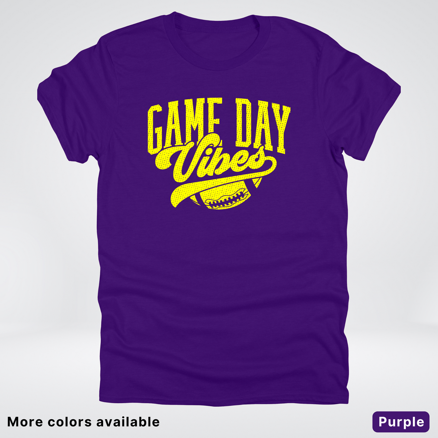 Game Day Vibes - Yellow Design - Football T-Shirt
