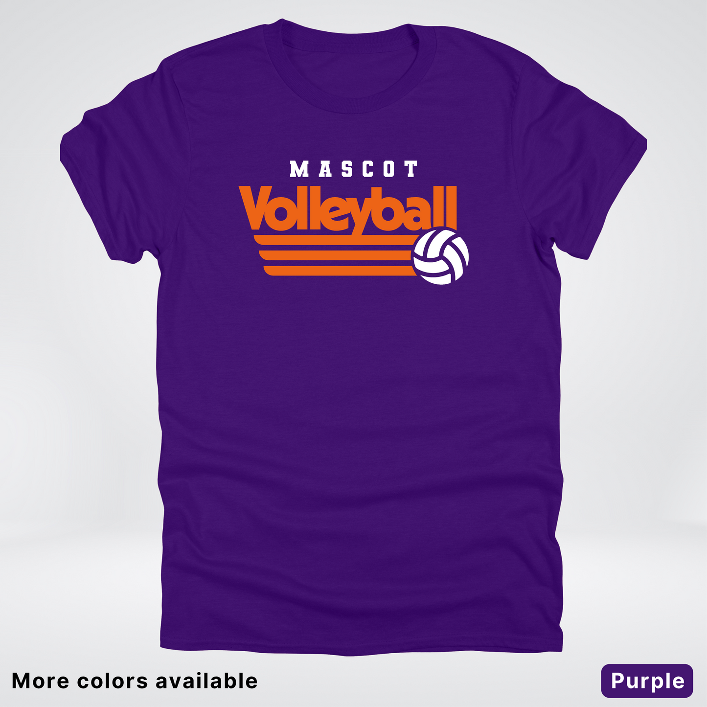 Custom Mascot - Orange - Volleyball Design 59 - T-Shirt