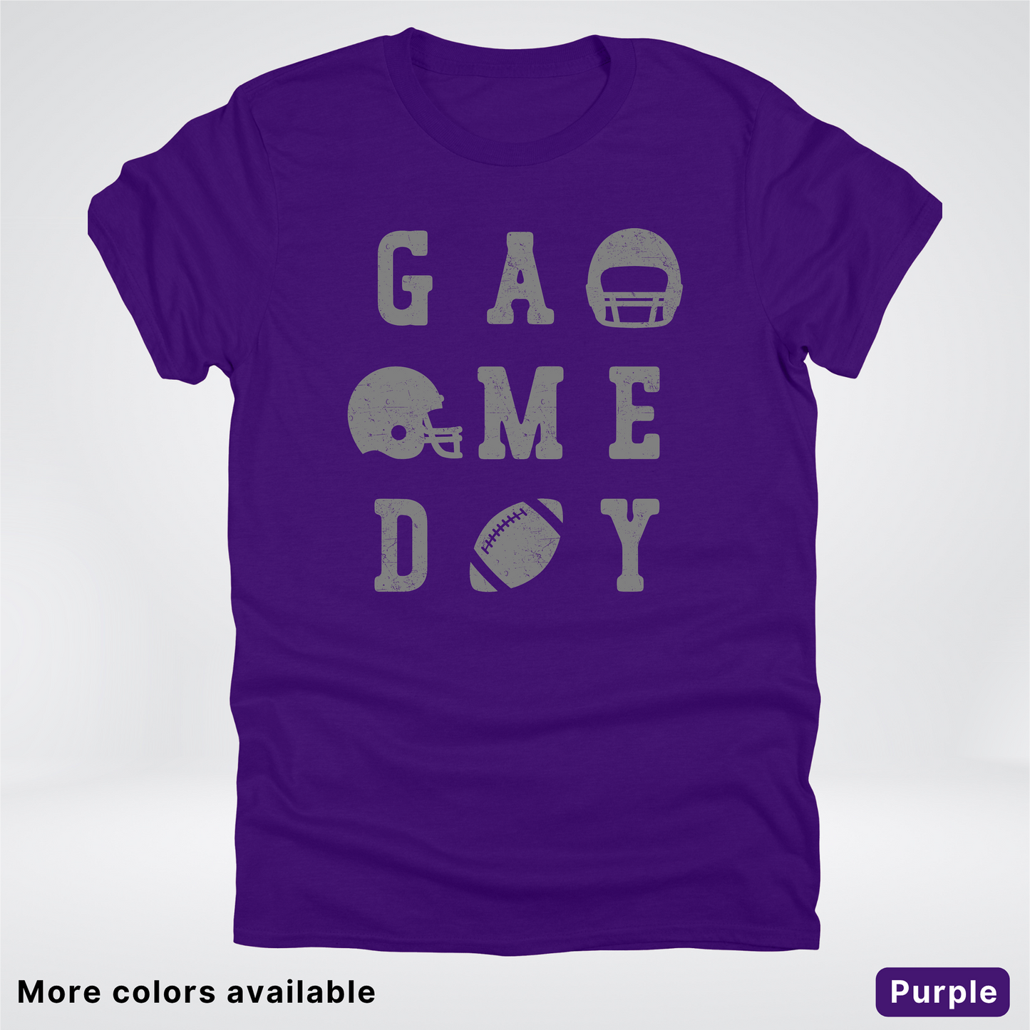 Game Day Football 3 x 3 - Gray Design  - T-Shirt
