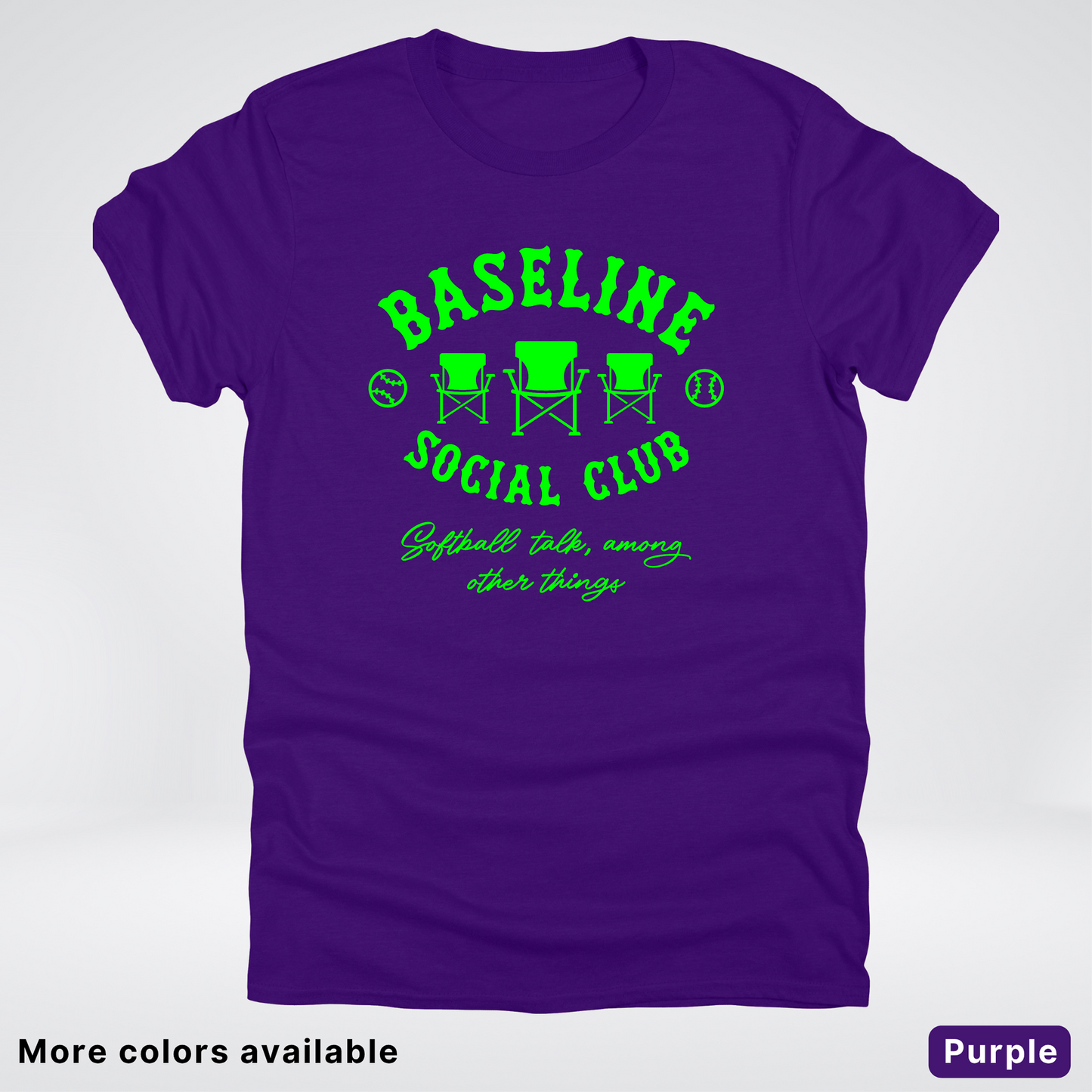 Baseline Social Club Softball – Green Design - T-Shirt